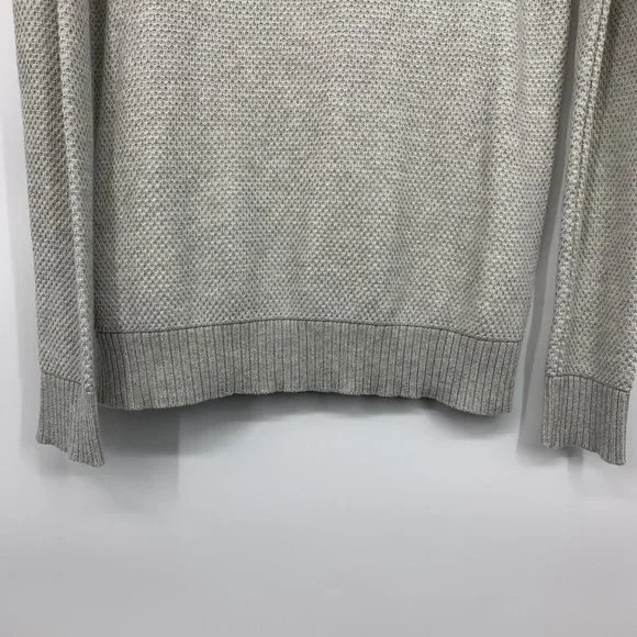 Vince Sweater Color Jacquard Gray Crewneck Long Sleeve Pullover - Picture 9 of 10